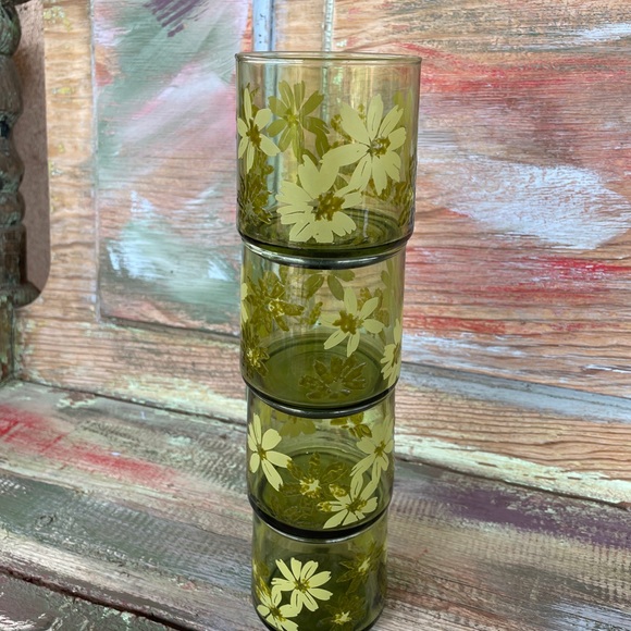 4- Vintage Floral Glasses - Picture 8 of 8